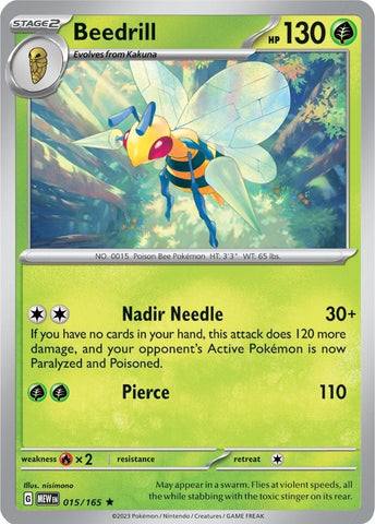 Image for Beedrill (015/165) (SV: Scarlet & Violet 151) - Pokemon