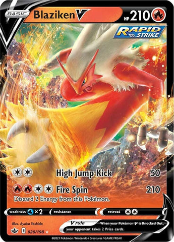 Image for Blaziken V (020/198) (SWSH06: Chilling Reign) - Pokemon