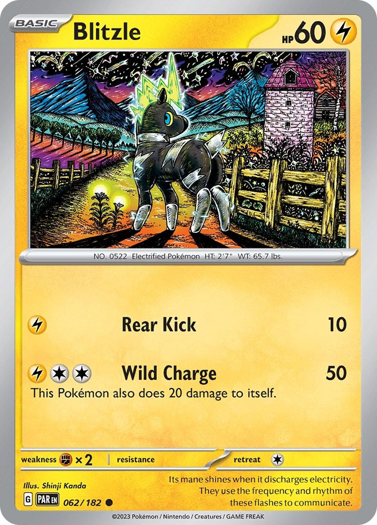 Image for Blitzle (062/182) (SV04: Paradox Rift) - Pokemon