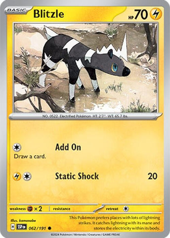 Image for Blitzle (062/191) (SV08: Surging Sparks) - Pokemon
