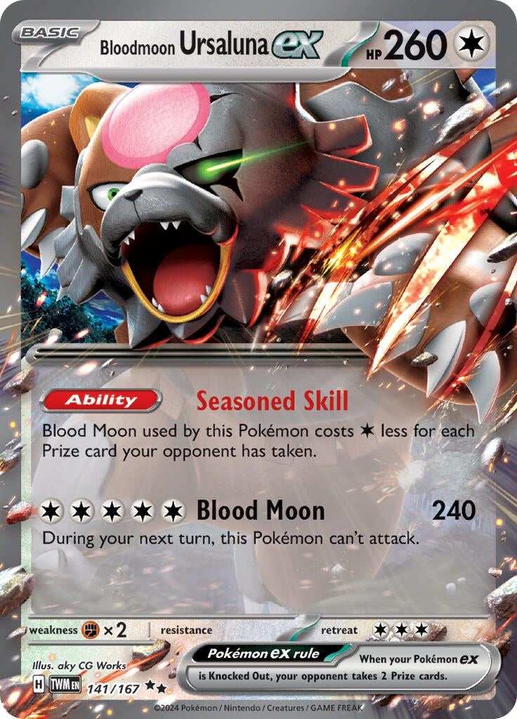 Image for Bloodmoon Ursaluna ex (141/167) (SV06: Twilight Masquerade) - Pokemon