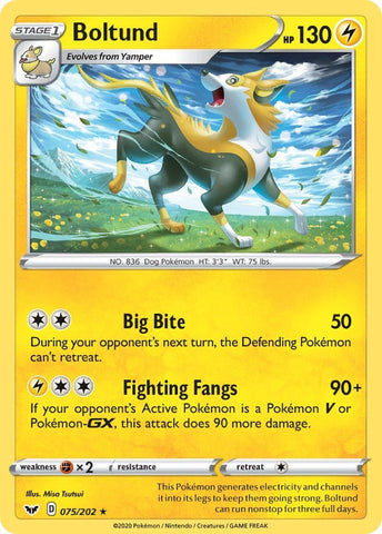 Image for Boltund (075) (075/202) (SWSH01: Sword & Shield Base Set) - Pokemon