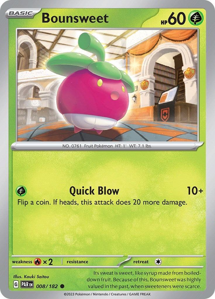 Image for Bounsweet (008/182) (SV04: Paradox Rift) - Pokemon