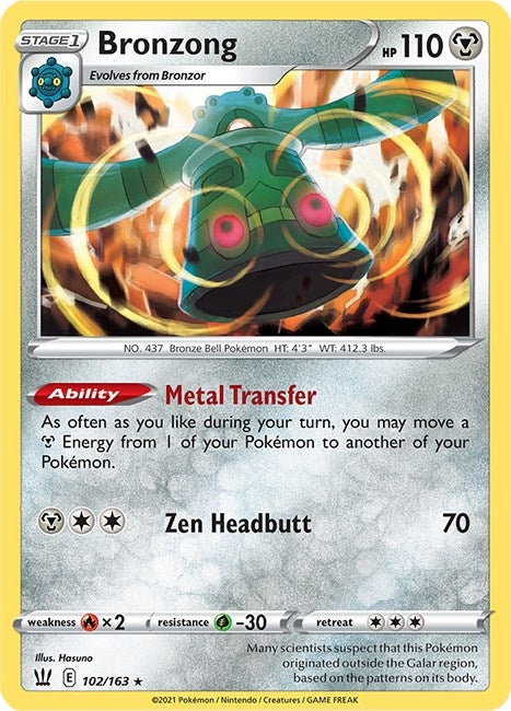 Image for Bronzong (102/163) (SWSH05: Battle Styles) - Pokemon
