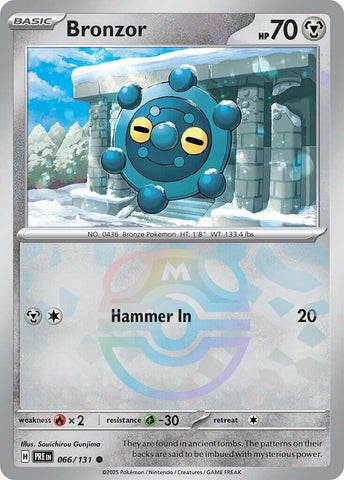Image for Bronzor (Master Ball Pattern) (066/131) (SV: Prismatic Evolutions) - Pokemon