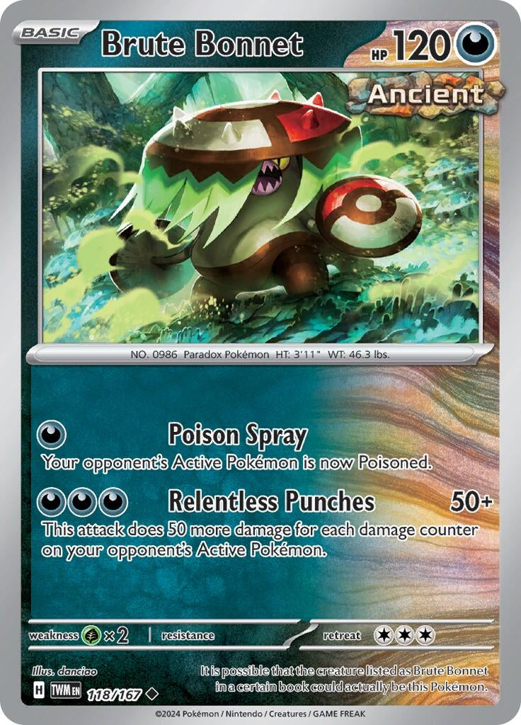 Image for Brute Bonnet (118/167) (SV06: Twilight Masquerade) - Pokemon