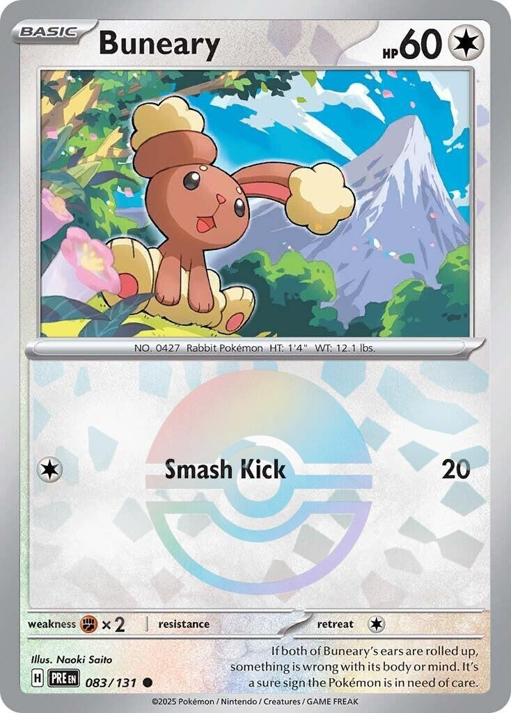 Image for Buneary (Poke Ball Pattern) (083/131) (SV: Prismatic Evolutions) - Pokemon