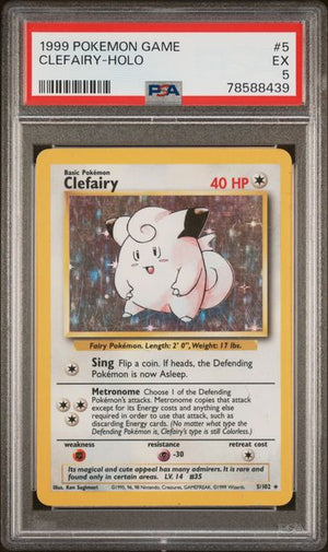 CLEFAIRY - HOLO - 1999 POKEMON GAME - PSA 5 POKEMON Single