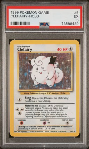 CLEFAIRY - HOLO - 1999 POKEMON GAME - PSA 5 POKEMON Single