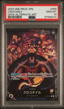 CROCODILE - ALTERNATE ART - JAPANESE OP04-KINGDOMS OF INTRIGUE  - PSA 10 ONE Single