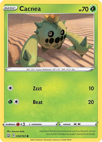 Image for Cacnea (004/163) (SWSH05: Battle Styles) - Pokemon