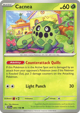 Image for Cacnea (005/198) (SV01: Scarlet & Violet Base Set) - Pokemon