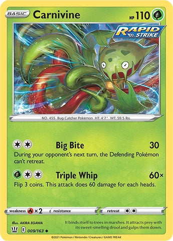 Image for Carnivine (009/163) (SWSH05: Battle Styles) - Pokemon