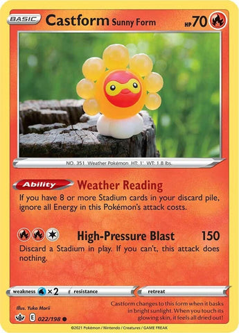 Image for Castform Sunny Form (022/198) (SWSH06: Chilling Reign) - Pokemon