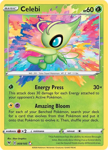 Image for Celebi (009/185) (SWSH04: Vivid Voltage) - Pokemon