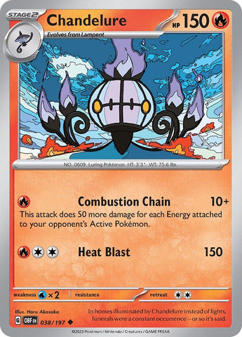 Image for Chandelure (038/197) (SV03: Obsidian Flames) - Pokemon