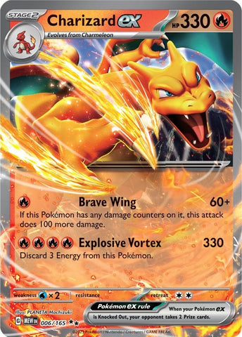 Image for Charizard ex (006/165) (SV: Scarlet & Violet 151) - Pokemon