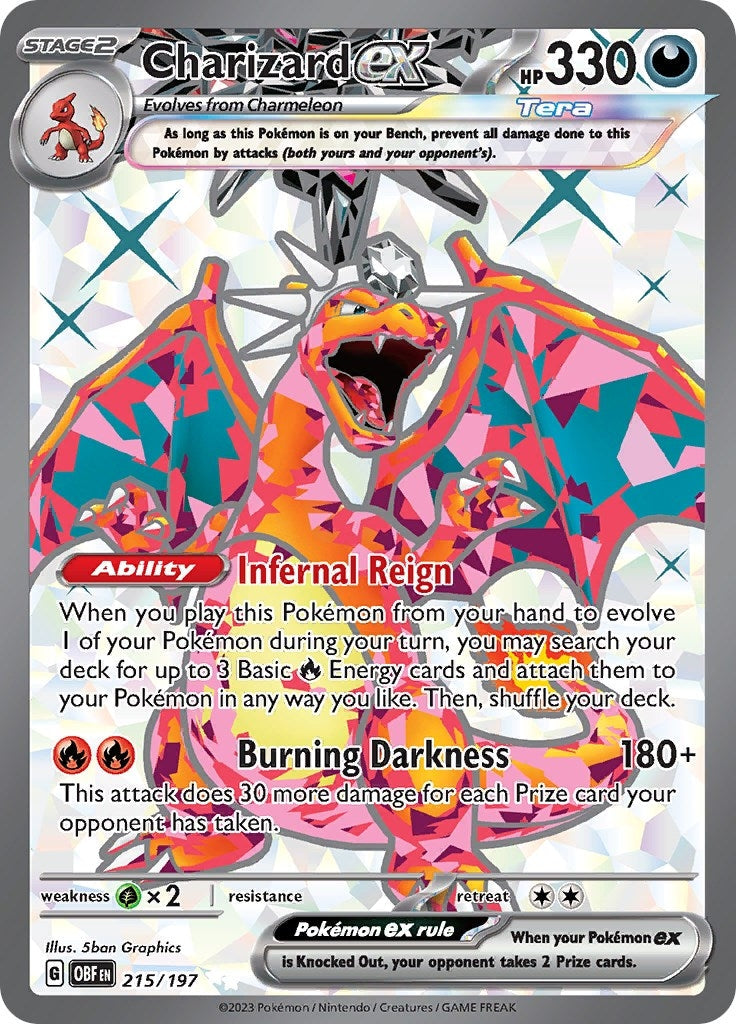 Image for Charizard ex (215/197) (SV03: Obsidian Flames) - Pokemon