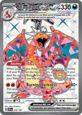 Image for Charizard ex (215/197) (SV03: Obsidian Flames) - Pokemon