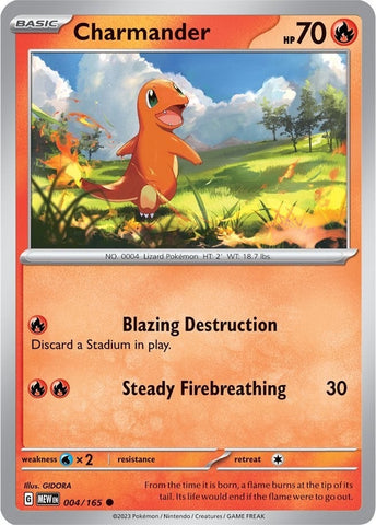 Image for Charmander (004/165) (SV: Scarlet & Violet 151) - Pokemon