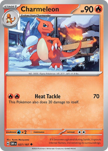 Image for Charmeleon (027/197) (SV03: Obsidian Flames) - Pokemon