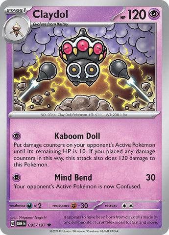 Image for Claydol (095/197) (SV03: Obsidian Flames) - Pokemon