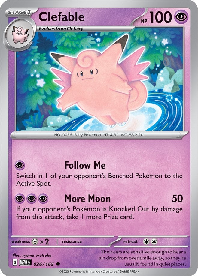 Image for Clefable (036/165) (SV: Scarlet & Violet 151) - Pokemon