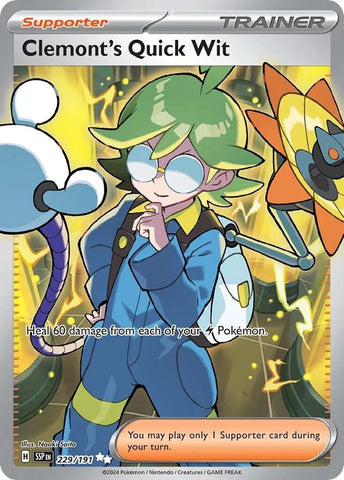 Image for Clemont's Quick Wit (229/191) (SV08: Surging Sparks) - Pokemon