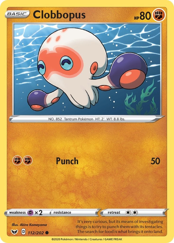 Image for Clobbopus (112) (112/202) (SWSH01: Sword & Shield Base Set) - Pokemon