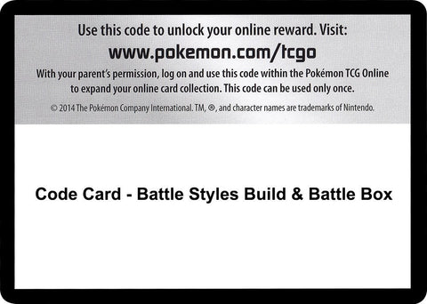 Image for Code Card - Battle Styles Build & Battle Box (SWSH05: Battle Styles) - Pokemon