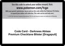 Image for Code Card - Darkness Ablaze Premium Checklane Blister [Dragapult] (SWSH03: Darkness Ablaze) - Pokemon