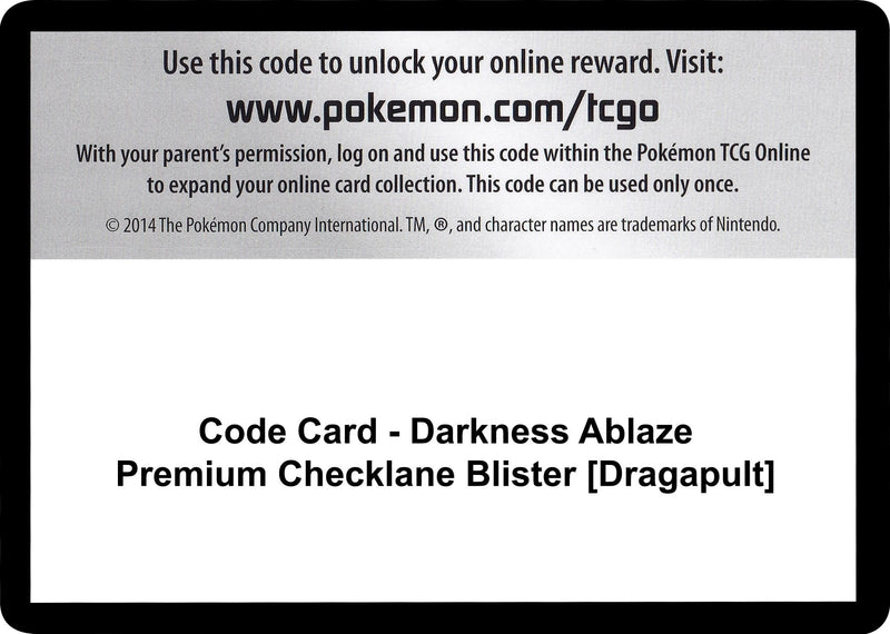 Image for Code Card - Darkness Ablaze Premium Checklane Blister [Dragapult] (SWSH03: Darkness Ablaze) - Pokemon