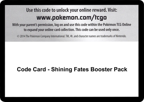 Image for Code Card - Shining Fates Booster Pack (Shining Fates) - Pokemon
