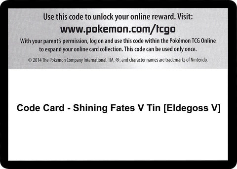 Image for Code Card - Shining Fates V Tin [Eldegoss V] (Shining Fates) - Pokemon