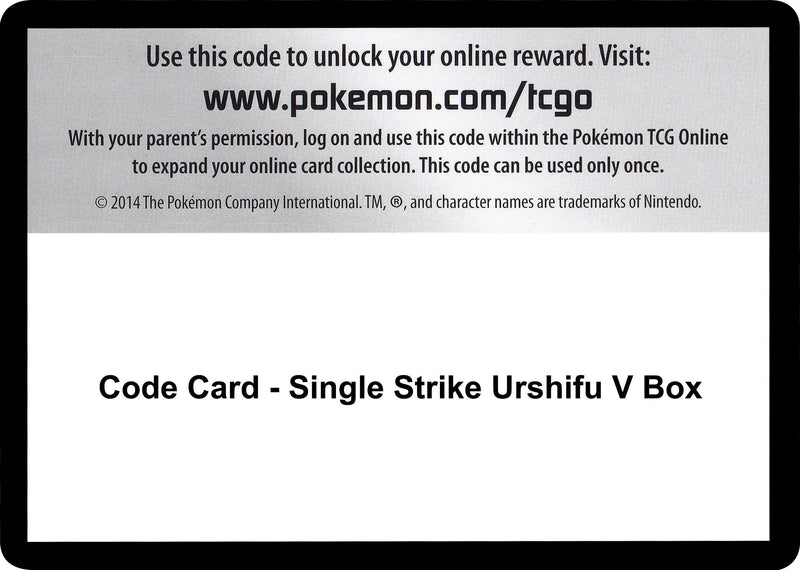 Image for Code Card - Single Strike Urshifu V Box (SWSH05: Battle Styles) - Pokemon