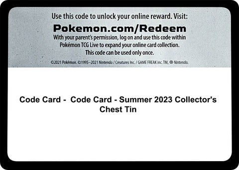 Image for Code Card - Summer 2023 Collector's Chest Tin (SWSH05: Battle Styles) - Pokemon