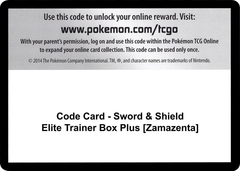 Image for Code Card - Sword & Shield Elite Trainer Box Plus [Zamazenta] (SWSH04: Vivid Voltage) - Pokemon