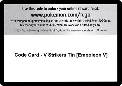 Image for Code Card - V Strikers Tin [Empoleon V] (SWSH05: Battle Styles) - Pokemon