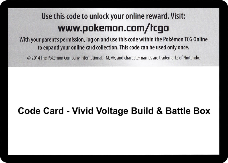 Image for Code Card - Vivid Voltage Build & Battle Box (SWSH04: Vivid Voltage) - Pokemon