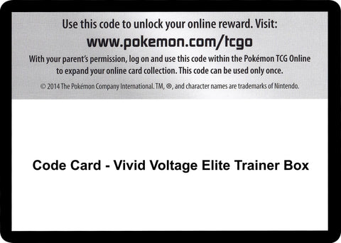 Image for Code Card - Vivid Voltage Elite Trainer Box (SWSH04: Vivid Voltage) - Pokemon