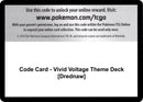 Image for Code Card - Vivid Voltage Theme Deck [Drednaw] (SWSH04: Vivid Voltage) - Pokemon