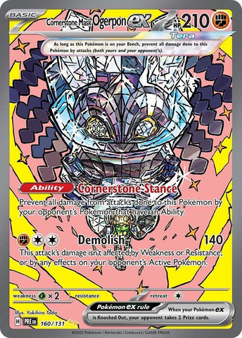 Image for Cornerstone Mask Ogerpon ex (160/131) (SV: Prismatic Evolutions) - Pokemon