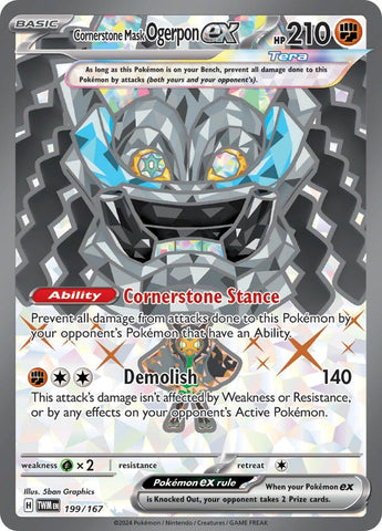 Image for Cornerstone Mask Ogerpon ex (199/167) (SV06: Twilight Masquerade) - Pokemon