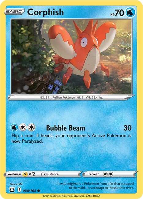 Image for Corphish (038/163) (SWSH05: Battle Styles) - Pokemon