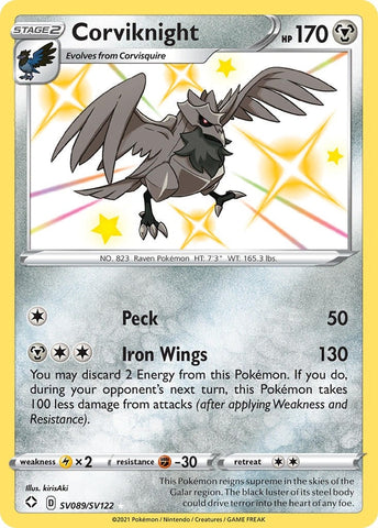 Image for Corviknight (SV089/SV122) (Shining Fates: Shiny Vault) - Pokemon