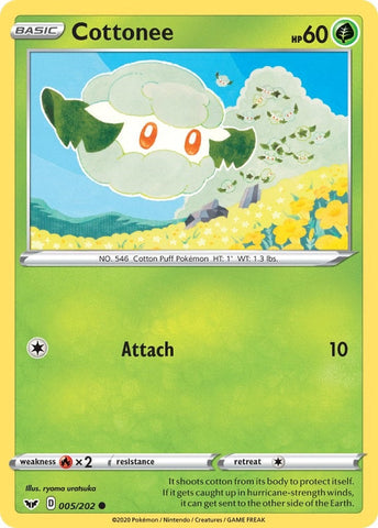 Image for Cottonee (005/202) (SWSH01: Sword & Shield Base Set) - Pokemon