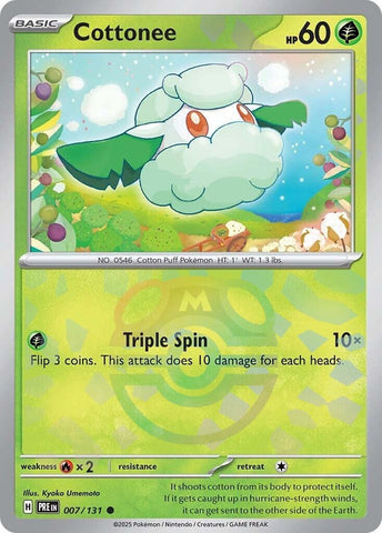 Image for Cottonee (Master Ball Pattern) (007/131) (SV: Prismatic Evolutions) - Pokemon