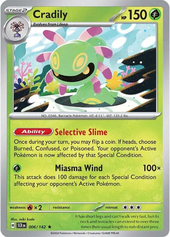 Image for Cradily (006/142) (SV07: Stellar Crown) - Pokemon