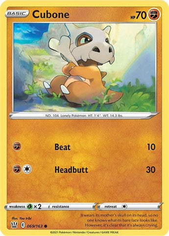 Image for Cubone (069/163) (SWSH05: Battle Styles) - Pokemon