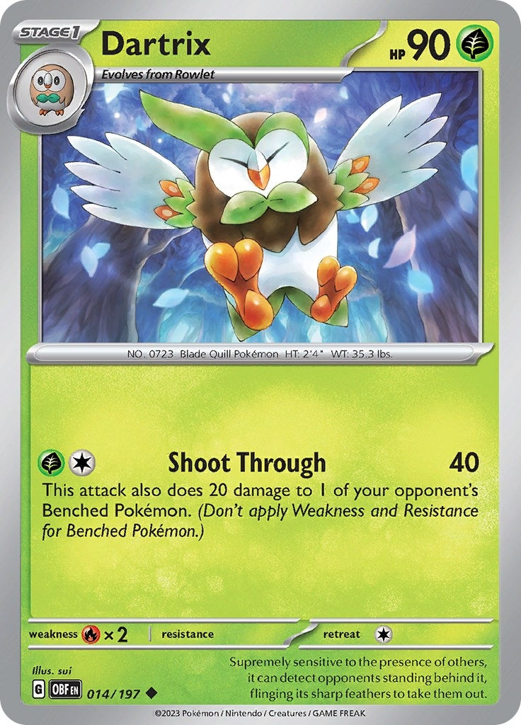 Image for Dartrix (014/197) (SV03: Obsidian Flames) - Pokemon